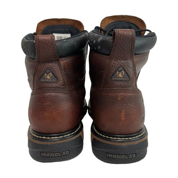 ROCKY Ironclad Work Boots Leather Steel Toe Waterproof Slip Resistant Mens 11 - Picture 5 of 11